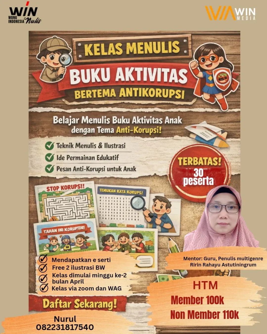 Buku Aktivitas Bertema Antikorupsi